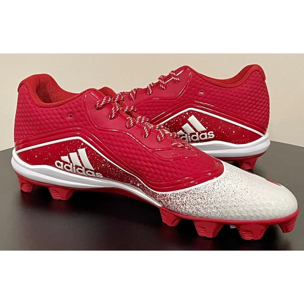 Adidas Icon V Mid Baseball Cleats Men's Size 16 Red‎ & White G28287